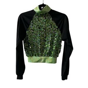 Sequin Green and Black Women's Jacket. St Patrick’s Day!